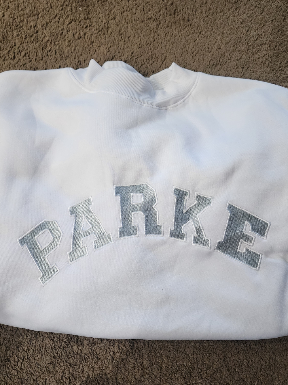 PARKE White Crewneck Sweatshirt